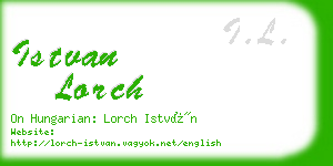 istvan lorch business card